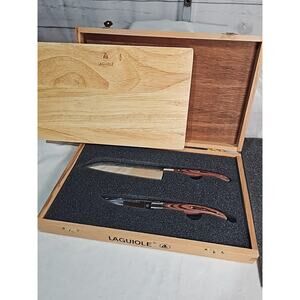 New Laguiole CFP Board Knife and Cutting Board Gift Set – 3-Piece Set